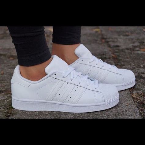 adidas superstar white cheap|all white Adidas Superstar women's.